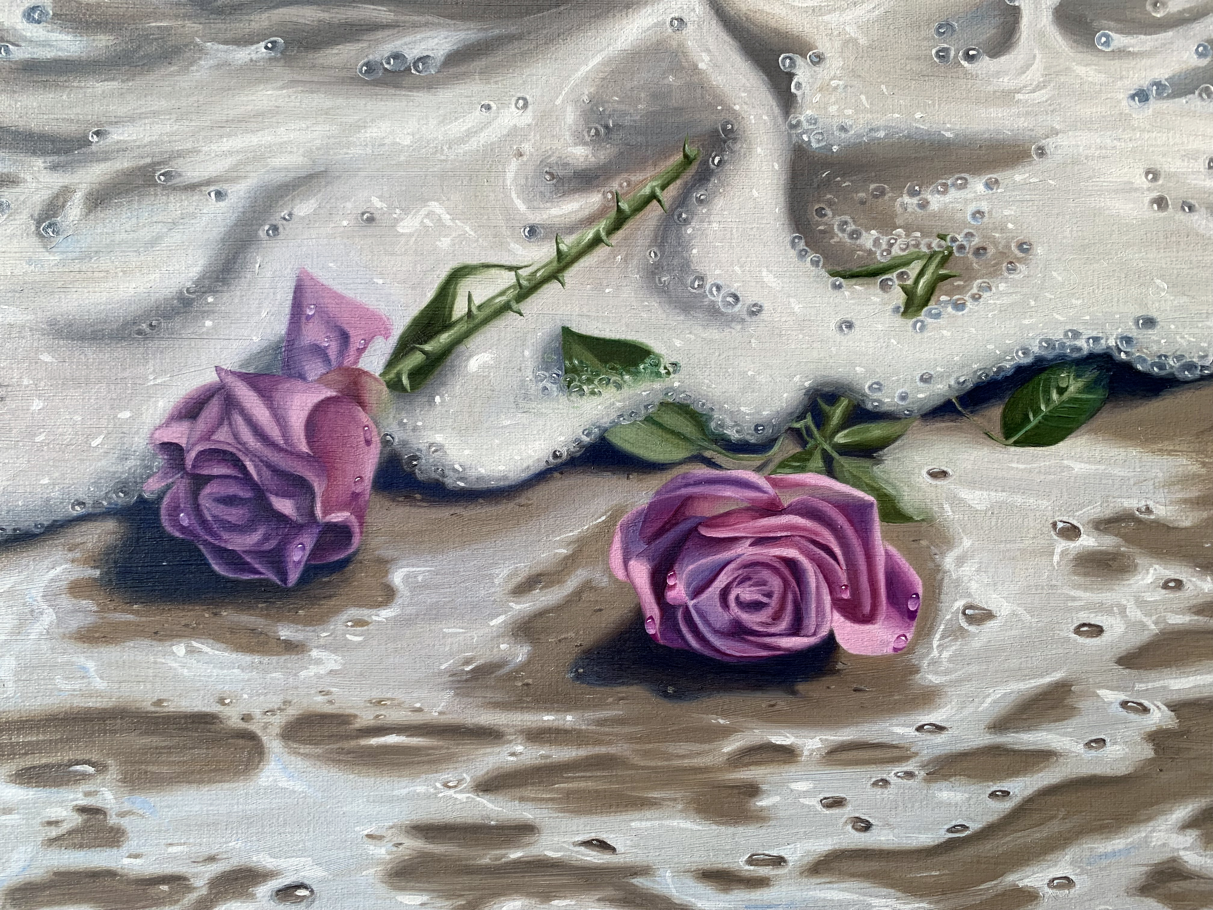  DETAIL The Ride, 28x48 2022 <br>oil on canvas